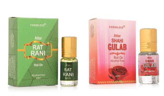 RatRani 3ml Attar 1pc. And Shahi Gulab 3ml Attar 1pc.